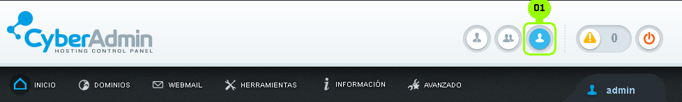 Selector de nivel en DirectAdmin